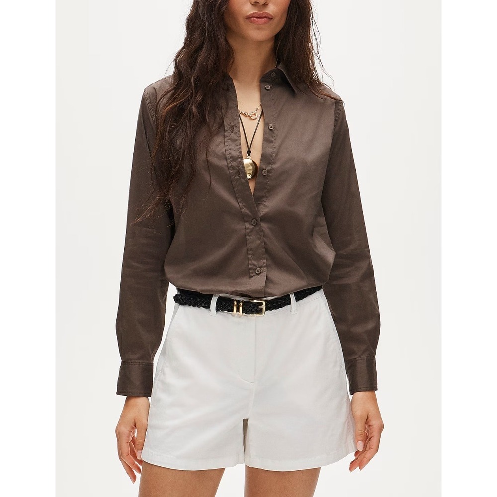 J.Crew | NWOT 4" Heritage Chino Shorts in White Cotton Stretch | Sz 12